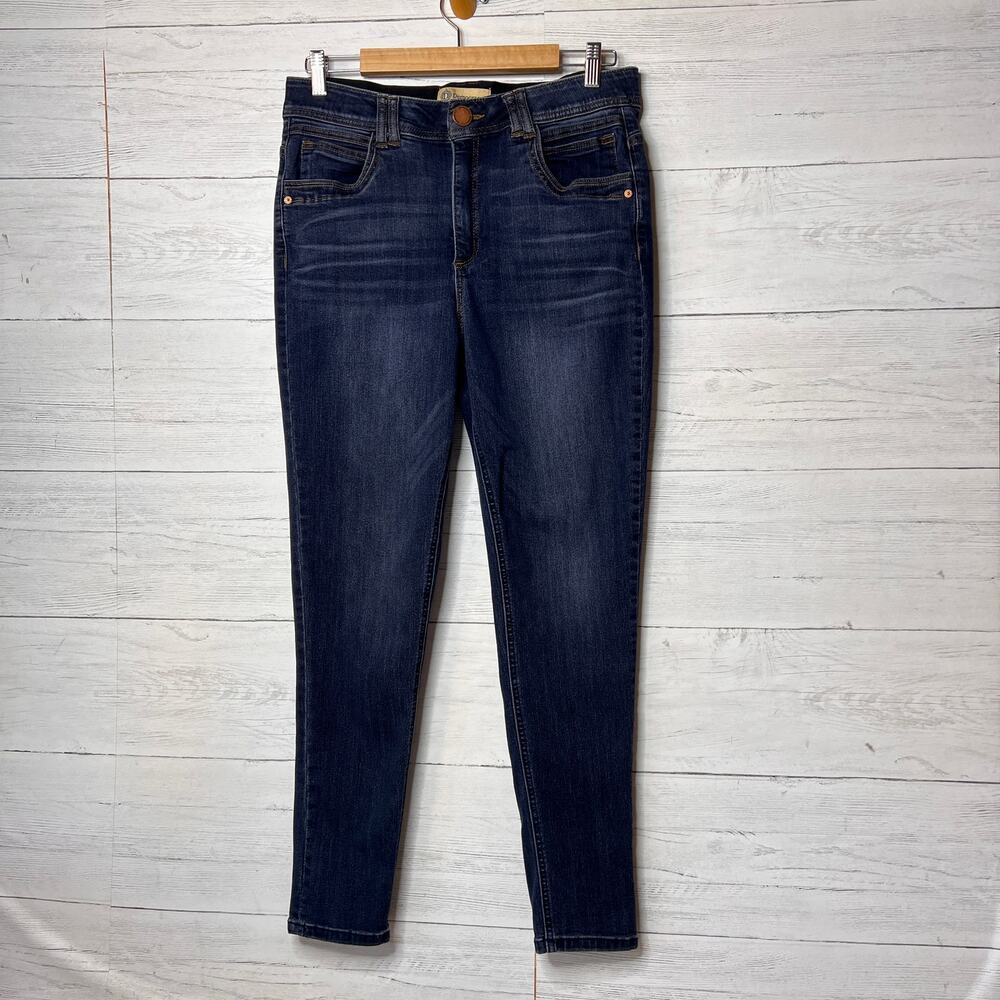 Democracy Jeans Womens Size 12 Skyrise Ankle Skimmer Ab Technology Dark Wash